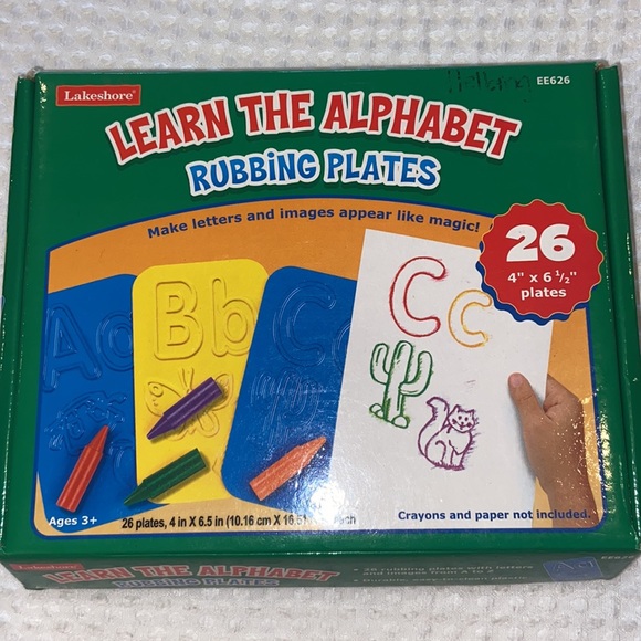 Lakeshore Toys Lakeshore Learn The Alphabet Rubbing Plates Ee626